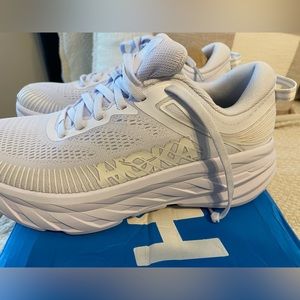 Brand new Hoka white running shoes